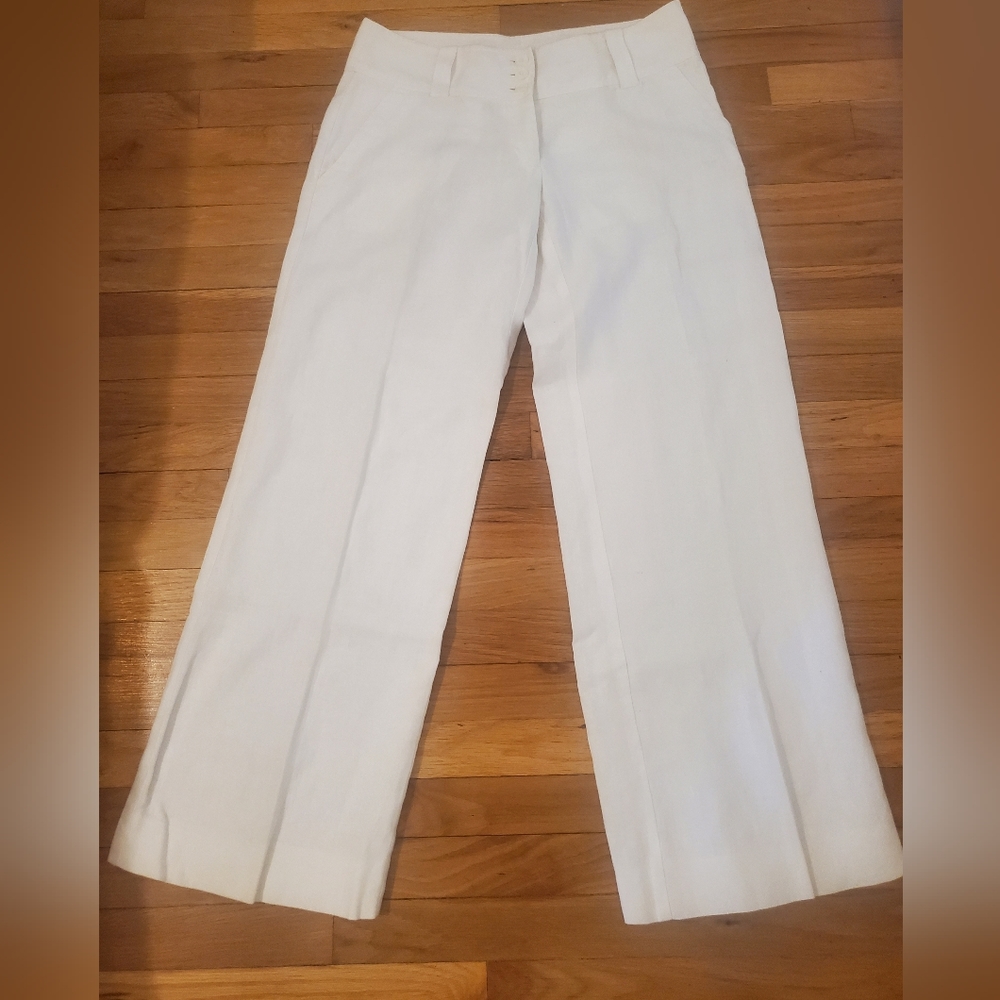 Michael Kors women's white linen trousers